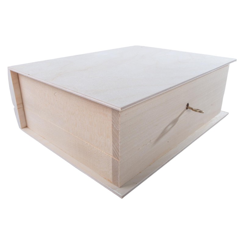WooDeeDoo Wooden Key Lockable Book Shaped Box | 24 x