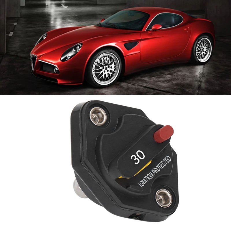 Circuit Breaker Fuse Overcurrent Protector Waterproof with Manual Reset Button