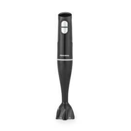 Progress Frullatore a immersione - funzione Turbo, lama in acciaio inox, design staccabile, funzionamento con un solo pulsante, zuppe, salse, frullatore per alimenti per bambini, 200W, nero