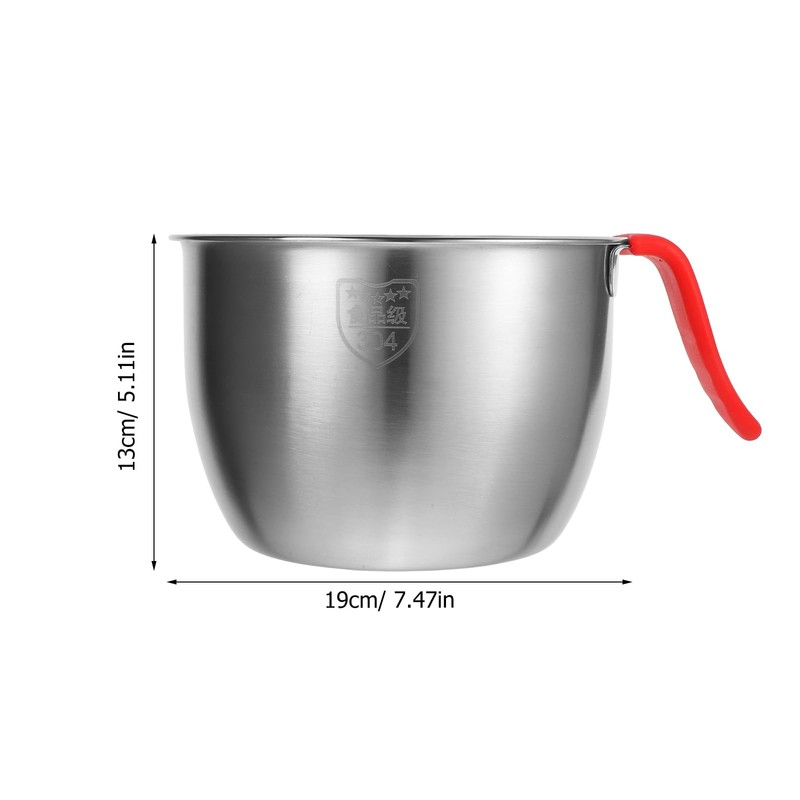 TOPBATHY Stainless Steel Mixing Bowls with Handle Mixing Batter Bowl