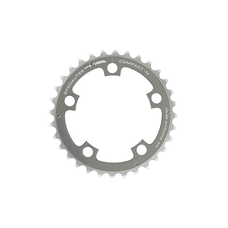 Spécialités TA Compact 94pcd 5 Arm 9 Speed Chainring, Silver,