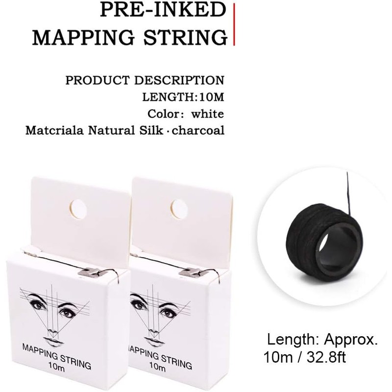 Microblading Eyebrow Marker Wire Line Tool, Cadena de mapeo pre-entintado