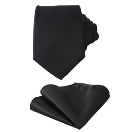 Man of Men Black Ties for Men, Mens Black Tie, Mens Ties and Pocket Square Sets, Neckties for Men, Men's Ties, Corbatas Para Hombres, Men's Neckties, Neck Tie for Men