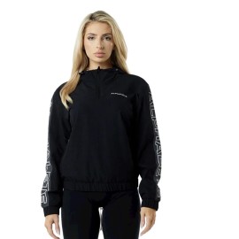 ALPHALETE Women’s EXP Tech Windbreaker- Black Matter, Size Medium