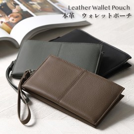 LacRaf Women's Genuine Leather Wallet Pouch with Strap, Long Wallet, Bill Compartment, Card Storage, Smartphone, PINK