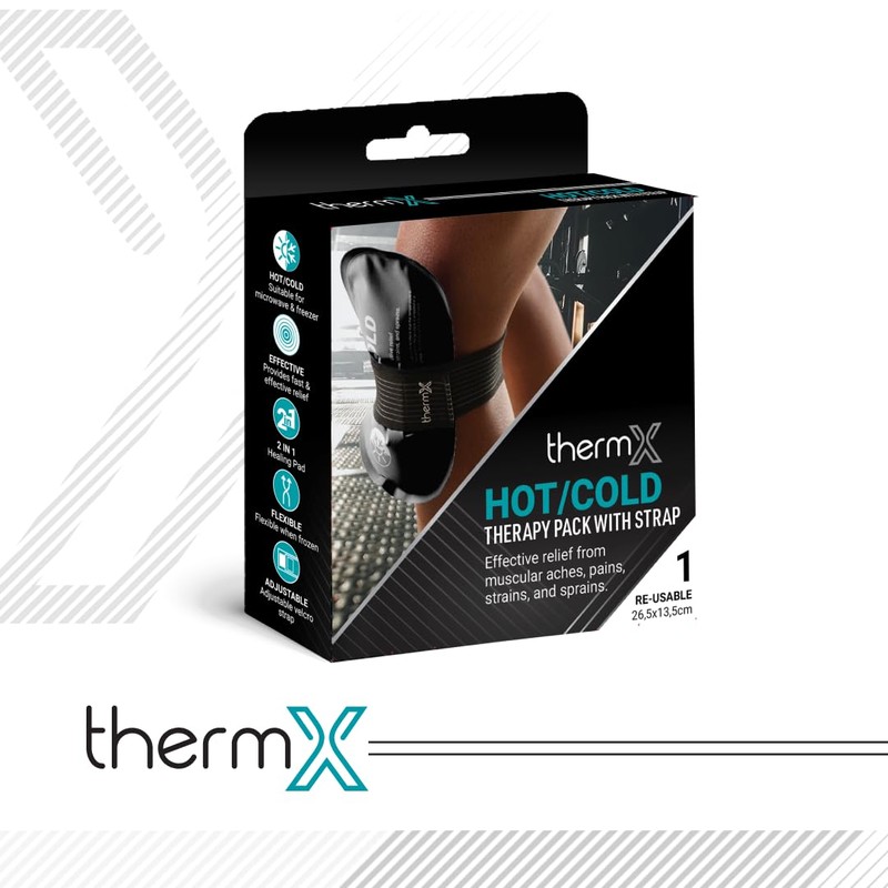 ThermX - 3in1 Gel Ice Pack + Support Strap. Reusable