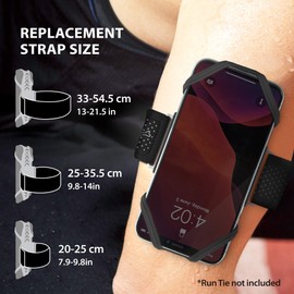 [Bone] Running Armband, Replacement Band, Replacement Belt/XL Size (Suitable for Arm Circumference 13.4 - 23.6 inches (34 - 60 cm), Run Tie Armband (2 Pack)