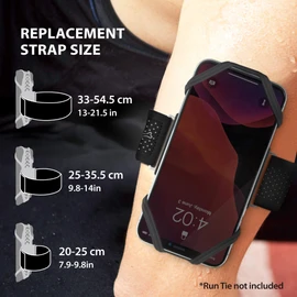 [Bone] Running Armband, Replacement Band, Replacement Belt/XL Size (Suitable for Arm Circumference 13.4 - 23.6 inches (34 - 60 cm), Run Tie Armband (2 Pack)