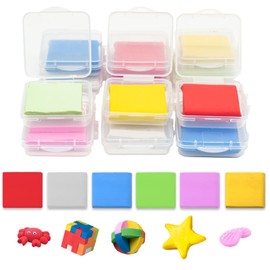 JDBlissful Kneading Eraser Rubbers Pack of 12 Soft Eraser Clay with Transparent Box, Sketching Art Kneading Rubber Eraser Clay for Artists Children Drawing and Writing Markings School Supplies