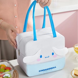 Cute Lunch Bag for Women, Leakproof Cartoon Lunch Box, Reusable Large Capacity Lunch Tote Bag for Work Travel Picnic