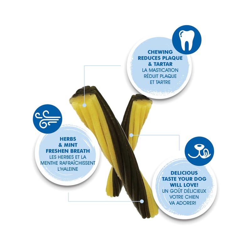 N-Bone FLOSSta Dual Action Dental Chews Mint Flavor, 6.4-oz bag