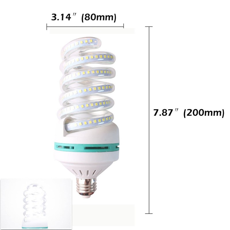 30W Spiral LED Bulbs, E26/E27 Corn Light (250W Incandescent Equivalent),