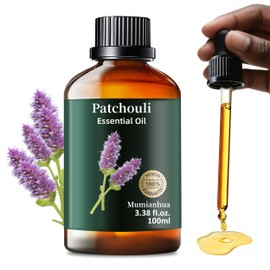 Mumianhua 100% Pure Patchouli Essential Oil Therapeutic Grade Natural Patchouli Oil for Diffuser, Perfume, Skin,Hair, Soap Making, DIY, Spraying 3.38 Fl Oz