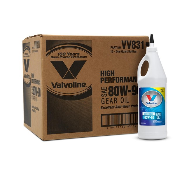 Valvoline High Performance SAE 80W-90 Gear Oil 1 QT, Case of 12
