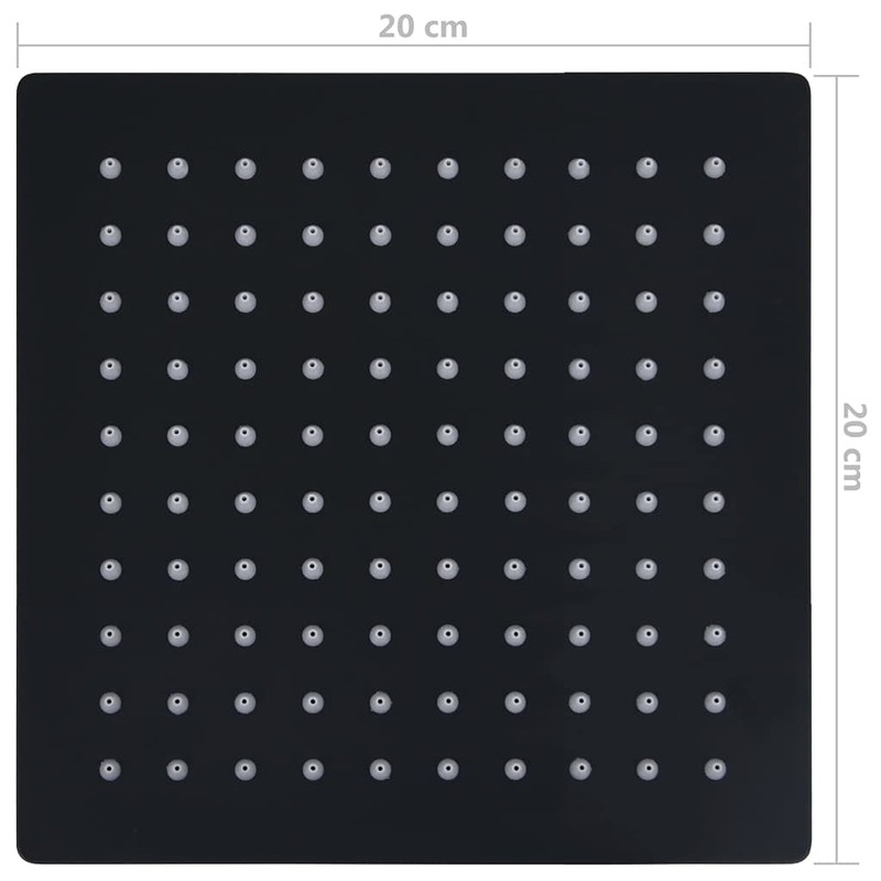 vidaXL 20x20 cm Square Rain Shower Head Stainless Steel -