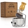 ÖkoStamm Shaving Brush and Bowl - Bamboo Shaving Brush for