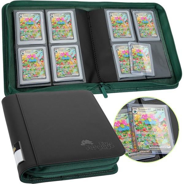 FunGuys Toploader Binder, Trading Card Binder Storage,128 4 Pocket Top