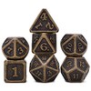 Solid Metal Polyhedral Dice Set for Dungeons & Dragons DND