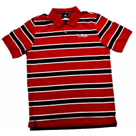 LRG Lifted Research Group LRG Mens Squad Striped Red Polo Shirt NWT Medium