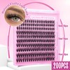 Yawamica Wispy Lash Clusters Natural Eyelash Extension 10-14mm Fluffy Eyelash