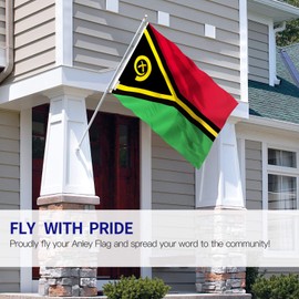 Anley Fly Breeze 3x5 Feet Vanuatu Flag - Vivid Color and Fade Proof - Canvas Header and Double Stitched - The Republic of Vanuatu Flags Polyester with Brass Grommets 3 X 5 Ft