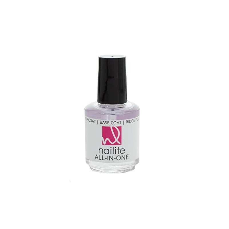 Nailite All-In-One Nail Polish Treatment – Base Coat, Top Coat