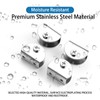 Stainless Steel Glass Shelf Brackets, 4-Pack