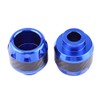 Qiilu Motorcycle Fork Carbon Frame Sliders Crash Protection, blue