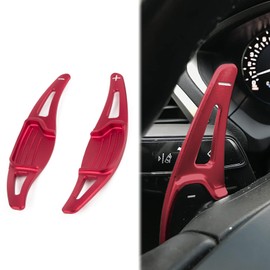 x xotic tech Red Aluminum Large Paddle Shifter Extensions Cover Trim Compatible with Ford Fusion 2013-2020, Edge 2013-2019,Taurus 2015-2020 or Lincoln MKX 2015-2018,MKZ MKC MKS