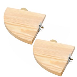Audiophan Perch Stage, Small Birds, Parakeets, Resting Area, 3.9 x 3.9 inches (10 x 10 cm), Easy to Install in Wooden Birdcage, Set of 2