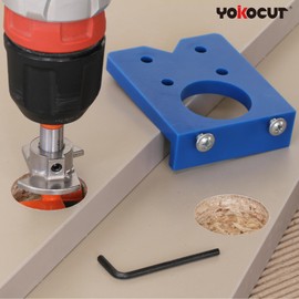 Hinge Jig 35mm Door Hinge Jig Drill Guide Concealed Hinge Jig with Forstner Bit Sets Positioner for Cabinet Hinge Wood Furniture Door Hinge Installation (35mm Door Hinge Jig)