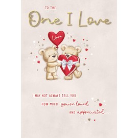 Piccadilly Greetings Cute Valentines Day Card, to the One I Love - 9 x 6 inches