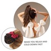 PACKOVE 3pcs Red Elastic Hair Bowknot Mesh Clip Stylish Headdress