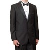 New Mens 5 Piece (5pc) Complete Single Breasted Black Tuxedo