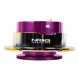 NRG Innovations NRG-SRK-250PP-MC Gen 2.5 Race Steering Wheel Quick Release Kit Adapter Purple Body/Neo Chrome Ring, 6x70 and 6x74mm Bolt Patterns