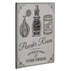 Premier Housewares 2800765 Powder Room Wall Plaque - Grey 1x20x25