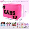 Dealkion Mouse Ears Bag Travel Case Hair Accessories Organizer Bow