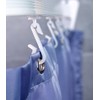 White Replacement Shower Curtain Pack of 24 Hooks and 24