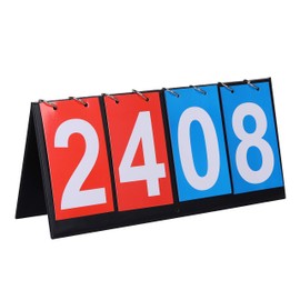 I-MART 4 Digital Portable Table Top Scoreboard, Easy Flip Score Keeper for Basketball Football Tennis Baseball Soccer Ping Pong Volleyball