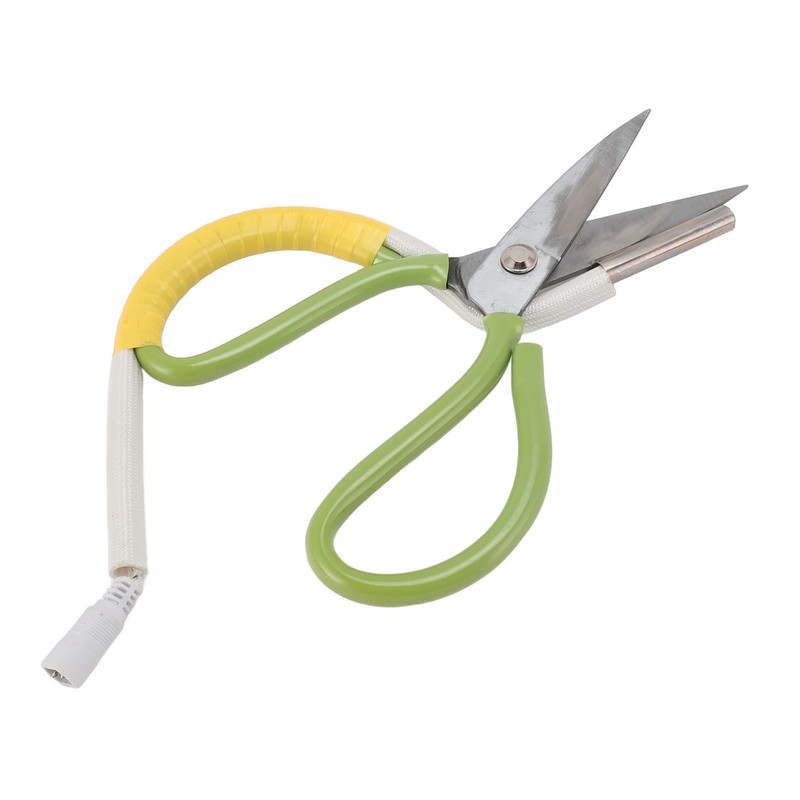 Electric Heating Shears Steel Blades Adjustable Temperature Heated Scissors for