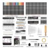Kit De Dibujo, 126 Piezas, Juego De Lápices Para Bocetos