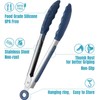 Hotec Mini Silicone Kitchen Tongs for Cooking - 7-Inch Small