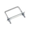 sourcing map Square U-Bolts 2-3/8"(60mm) Inner Width Carbon Steel M6