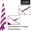riptide Strandhandtuch XXL - Mikrofaser Badetücher Set, lila-weiß gestreift