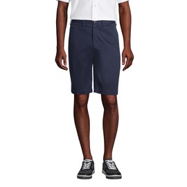 Lands' End Mens 11 Inch Traditional Fit Stretch Knockabout Chino Shorts Radiant Navy Regular 35