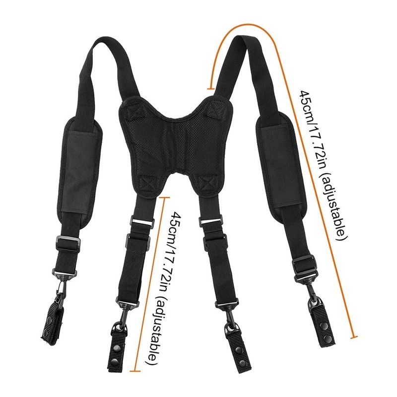 DONGKER Tactical Suspenders,Police Harness Padded Nylon Adjustable Suspenders for Duty