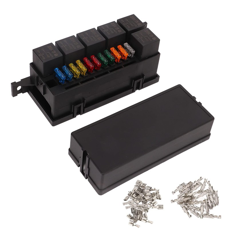 Fuse Crimp Terminal Box, Relay Box with 2 Clip Latch