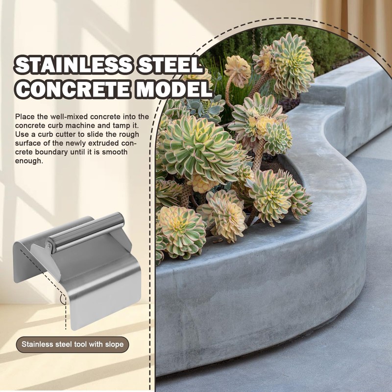 Concrete Curb Trowel Edger, Concrete Curbing Trowel, Concrete Curb Hand