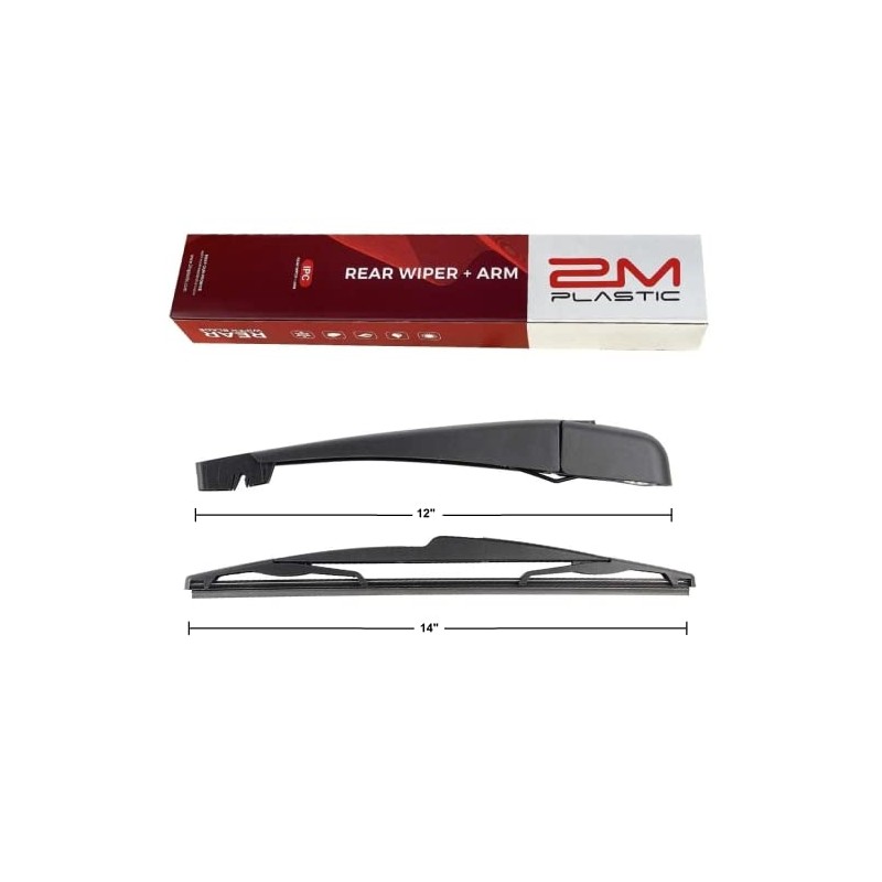 2M PLASTIC Rear Wiper Arm Blade Factory OEM Style Replacement