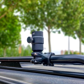 Starlink RV Mount Adapter Kit, Aluminum Alloy Starlink Roof Mount Bracket for Pole, Starlink Gen 2 RV Ladder Mount Starlink Pole Mount Range 1.1" to 1.5", for RV, Trailer,SUV (for 1.1"-1.5 "Pole)